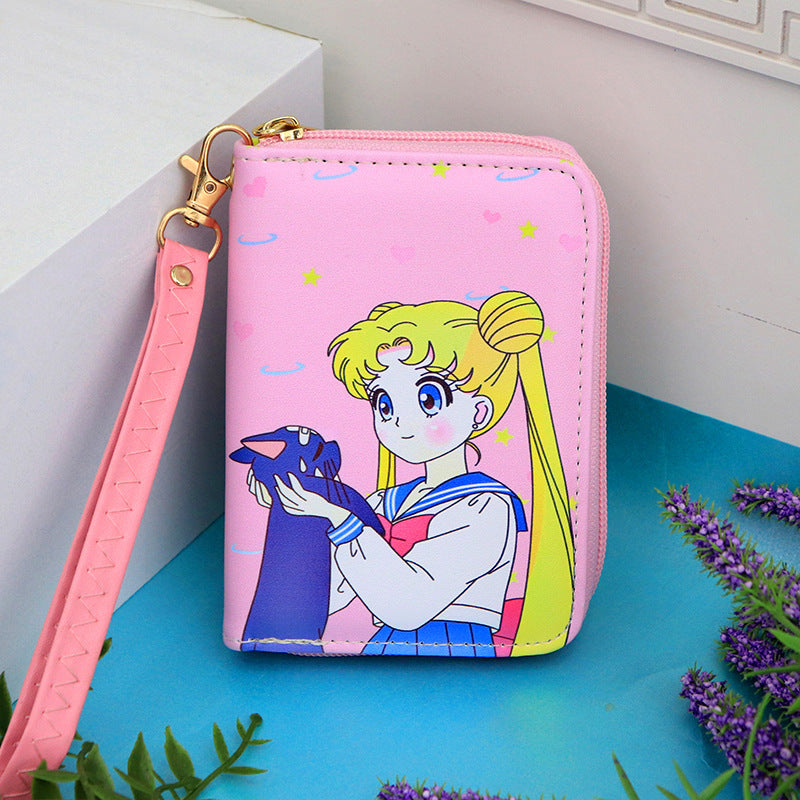 Cartoon Beautiful Cute Female Fresh Lady Ladies Wallets