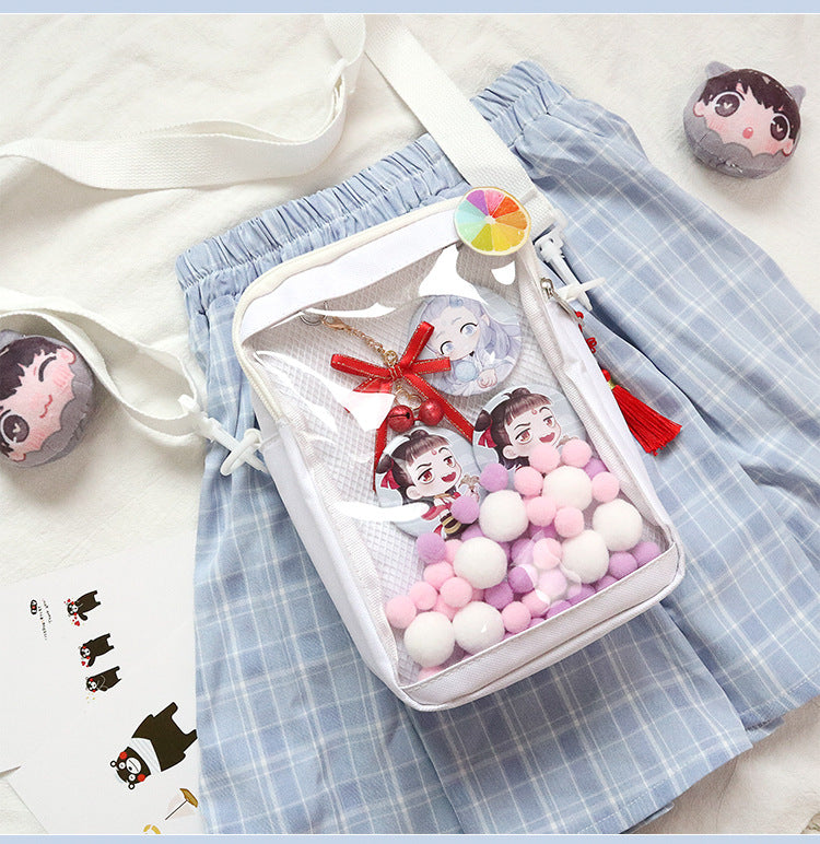 Women's Winter Style Cartoon Fashionable Two-dimensional Doll Shoulder Bags