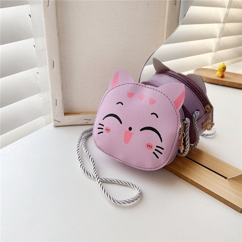 Children's Cute Winter Trendy Fashion Kitten Western Crossbody Bags