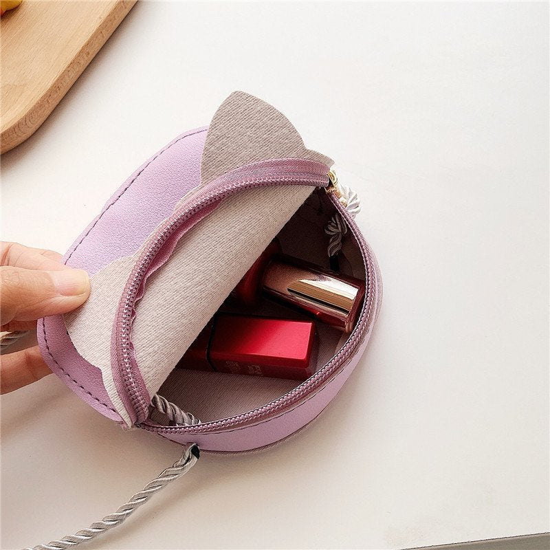 Children's Cute Winter Trendy Fashion Kitten Western Crossbody Bags