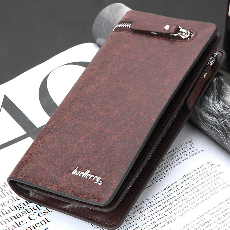 Innovative Men's Clutch Long Zipper Mobile Men's Wallets