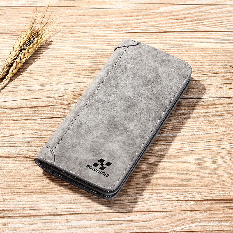 Men's Long Retro Leisure Korean Clutch Large Men's Wallet