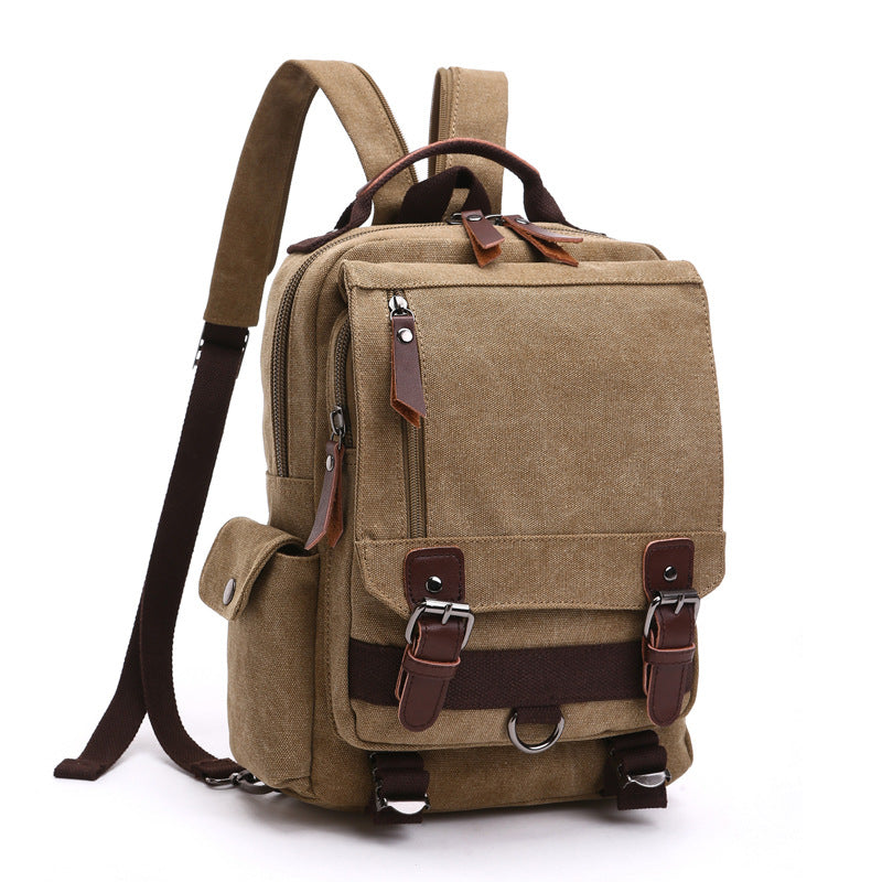 Women's & Men's Fashion Canvas Slanted Suitable For And Backpacks