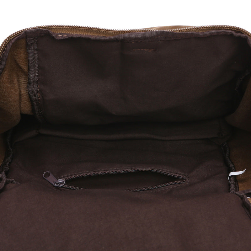 Men's Canvas Round Large Capacity Portable Bags