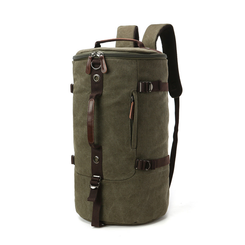 Men's Canvas Round Large Capacity Portable Bags
