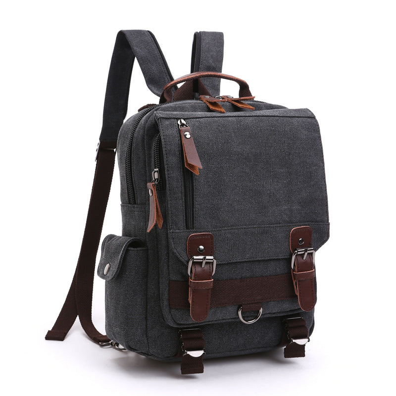Women's & Men's Fashion Canvas Slanted Suitable For And Backpacks
