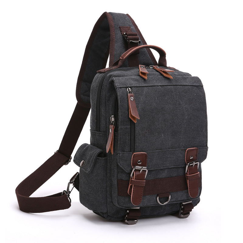 Women's & Men's Fashion Canvas Slanted Suitable For And Backpacks
