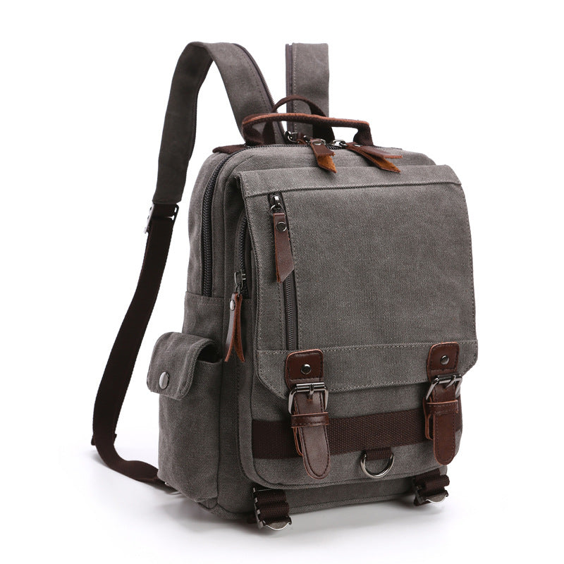 Women's & Men's Fashion Canvas Slanted Suitable For And Backpacks