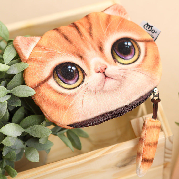 Alien Cat Plush Mobile Tail Stereo Coin Purses