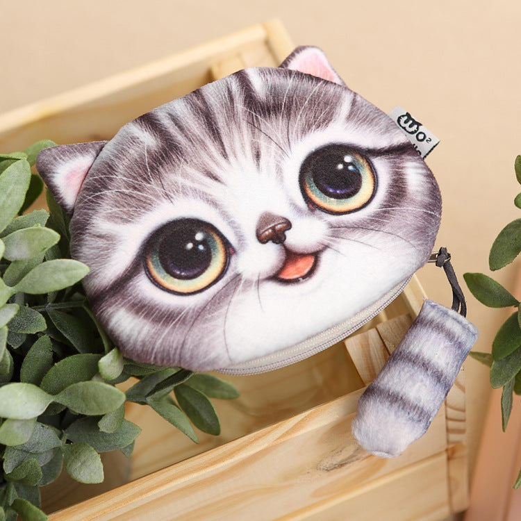 Alien Cat Plush Mobile Tail Stereo Coin Purses
