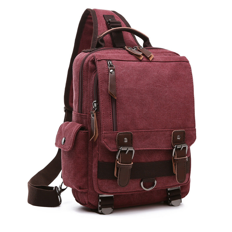 Women's & Men's Fashion Canvas Slanted Suitable For And Backpacks