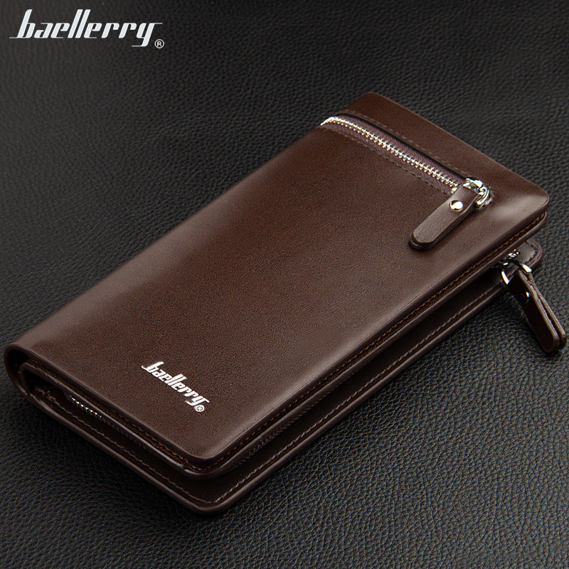 Innovative Men's Clutch Long Zipper Mobile Men's Wallets