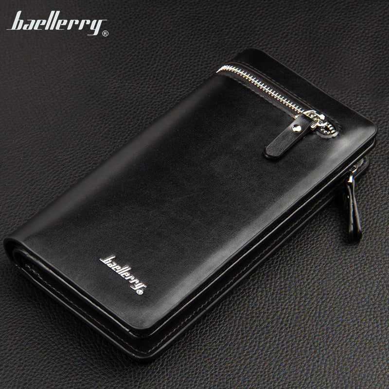 Innovative Men's Clutch Long Zipper Mobile Men's Wallets