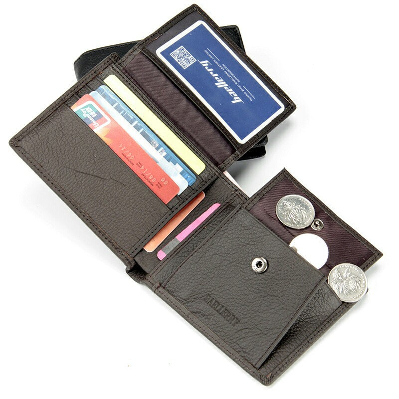 Men's High-grade Genuine Leather Two Fold Bags