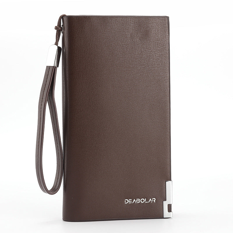 Men's Long Zipper Stylish And Versatile Clutch Korean Style Large Capacity Bags