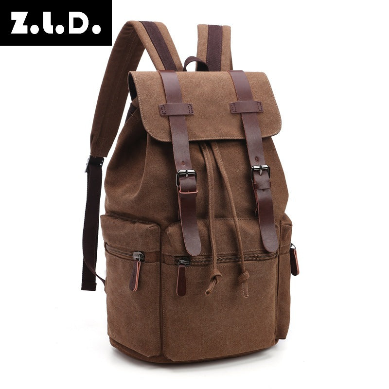 Women's & Men's Style Retro Canvas For And Fashion Computer Solid Backpacks