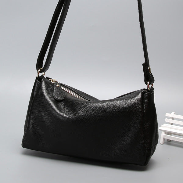 Women's Genuine Leather Simple Cowhide Soft Crossbody Bags