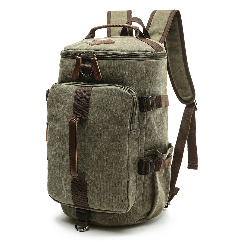 Vertical Model In Shape Canvas Large Capacity Backpacks