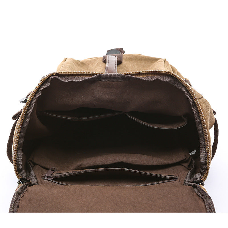 Vertical Model In Shape Canvas Large Capacity Backpacks