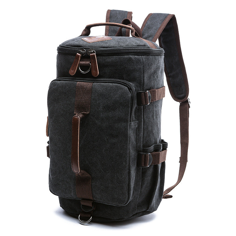 Vertical Model In Shape Canvas Large Capacity Backpacks