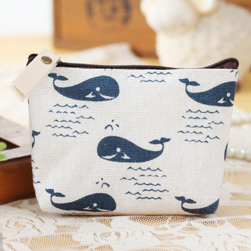 Cotton Linen Fresh Retro Korean Type Card Holder