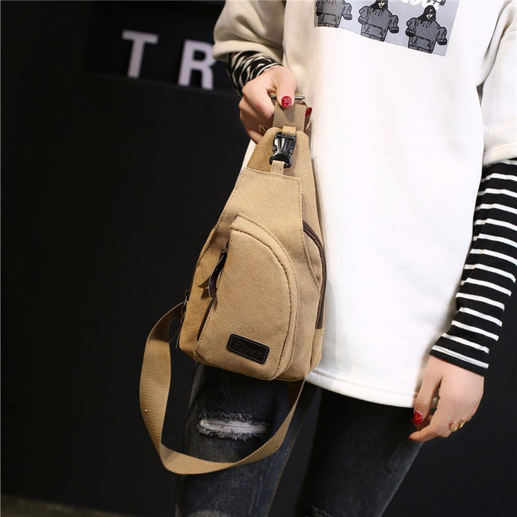 Innovative Men's Trendy Versatile Korean Canvas Men's Chest Bags