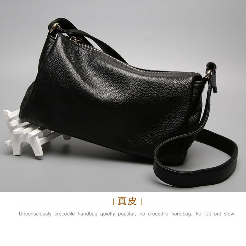 Women's Genuine Leather Simple Cowhide Soft Crossbody Bags