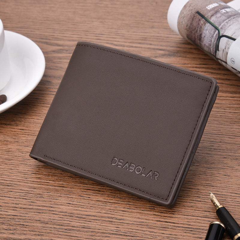 Men's Short Fashion Soft Leather Horizontal Men's Wallets