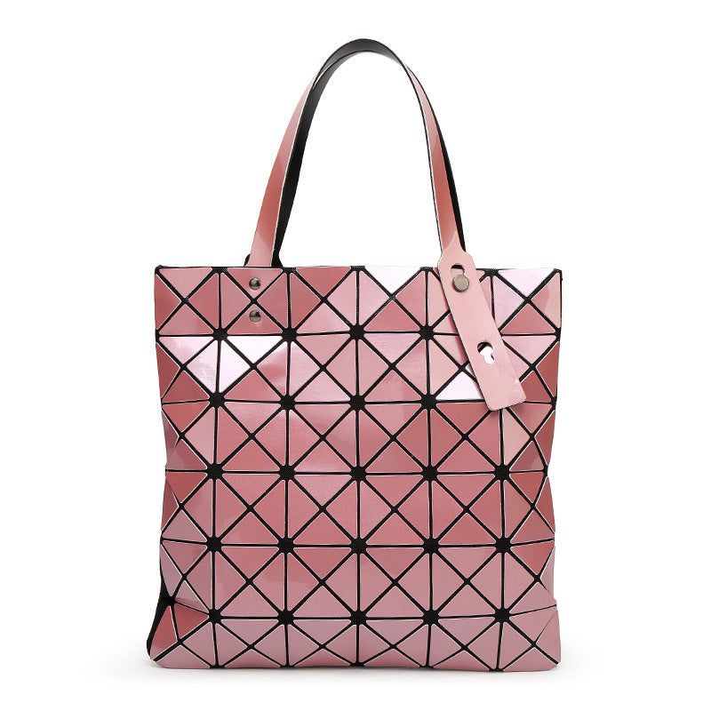 Women's Geometric Diamond Pattern Summer Portable Style Shoulder Bags