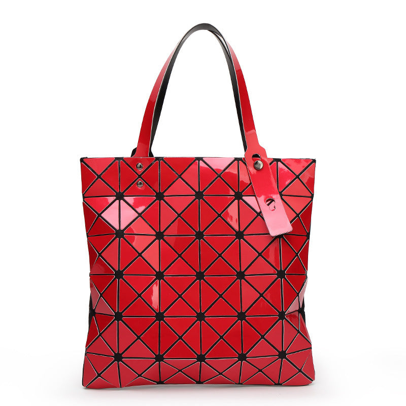 Women's Geometric Diamond Pattern Summer Portable Style Shoulder Bags
