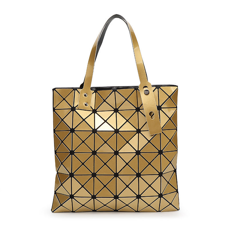 Women's Geometric Diamond Pattern Summer Portable Style Shoulder Bags