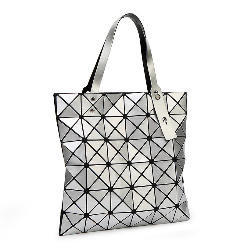 Women's Geometric Diamond Pattern Summer Portable Style Shoulder Bags