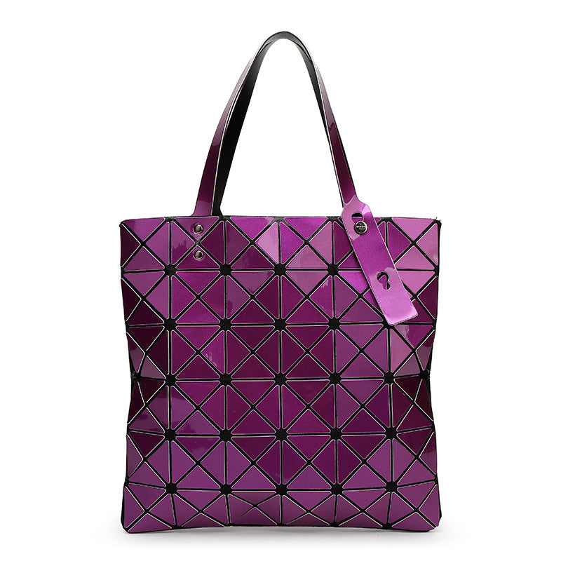 Women's Geometric Diamond Pattern Summer Portable Style Shoulder Bags