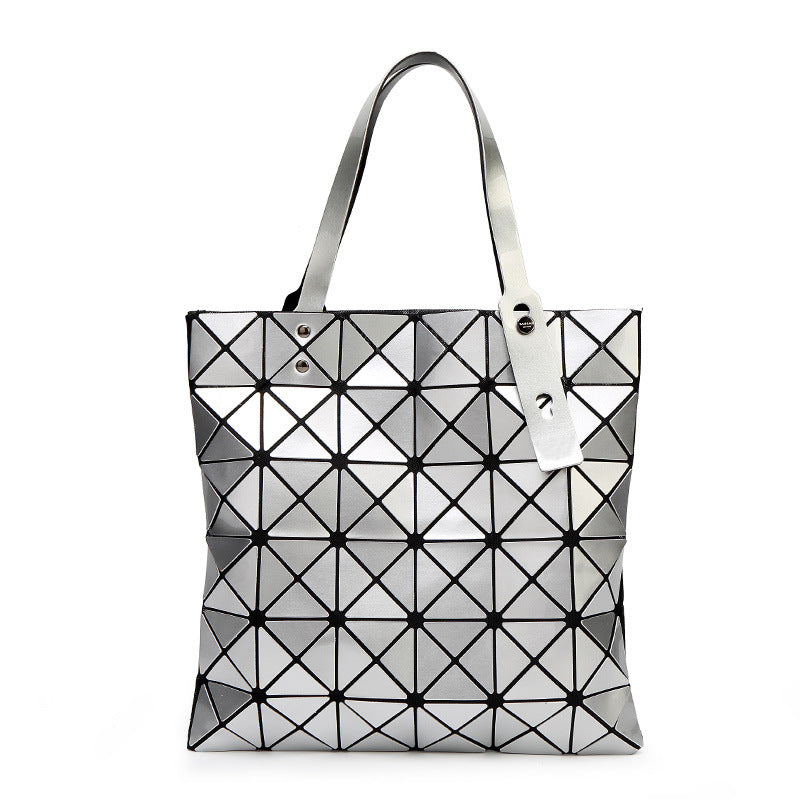 Women's Geometric Diamond Pattern Summer Portable Style Shoulder Bags