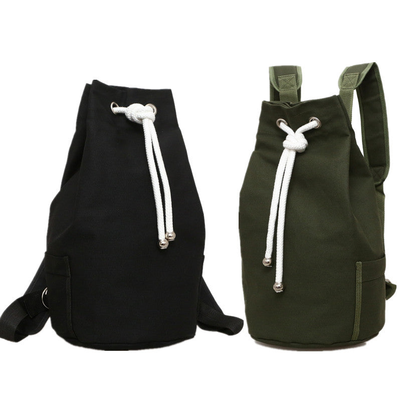 Fashion Unique Canvas Drawstring Basket Riding Backpacks