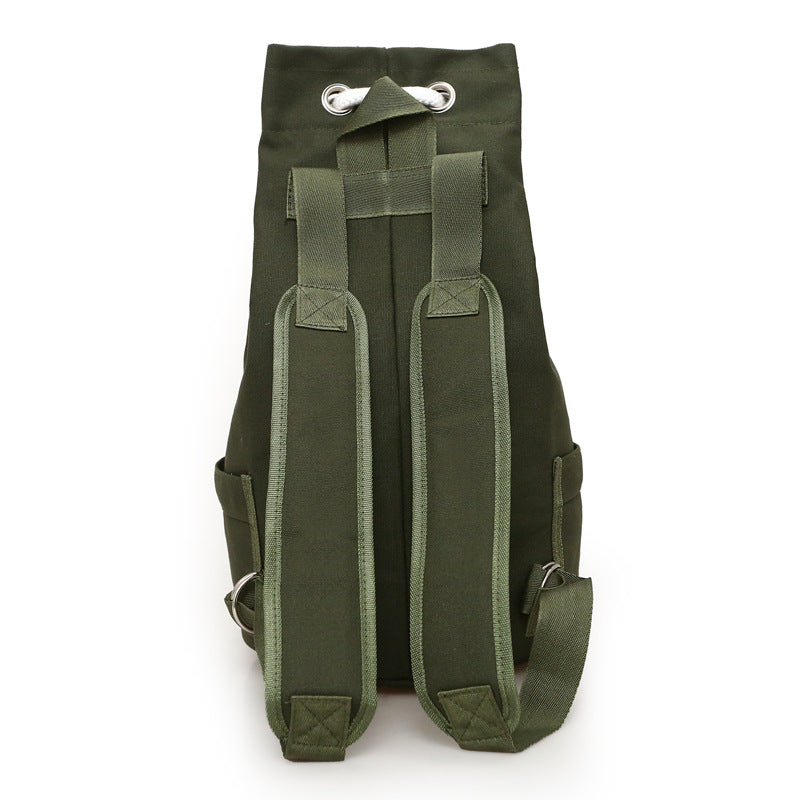 Fashion Unique Canvas Drawstring Basket Riding Backpacks