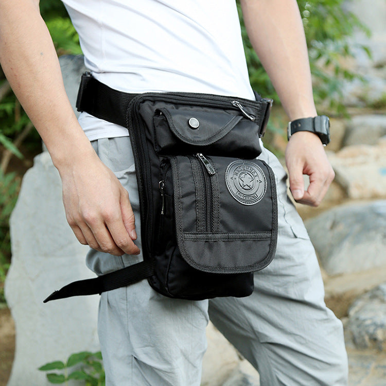 Multifunctional Fashion Nylon Leg Pannier Convenient Men's Waist Packs