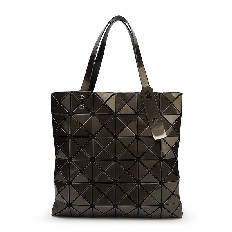 Women's Geometric Diamond Pattern Summer Portable Style Shoulder Bags