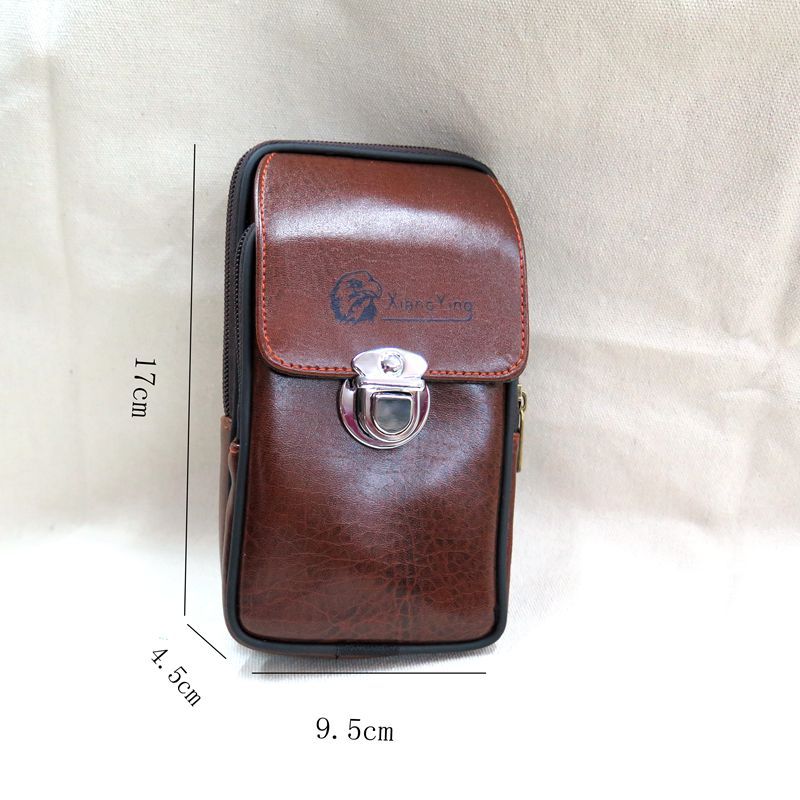 Men's Vertical Design Wear Mobile Pouch Change With Lid Men's Waist Packs