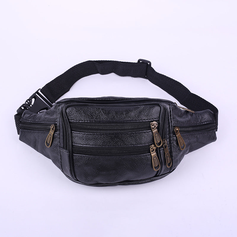 Men's Leather Multifunctional Fashion Creative Cash Men's Waist Packs