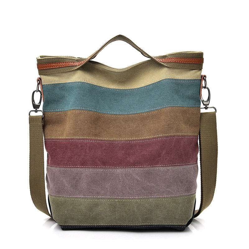 Women's Simple Artistic Canvas Portable Large Capacity Bags
