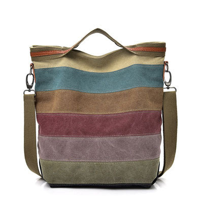 Women's Simple Artistic Canvas Portable Large Capacity Bags