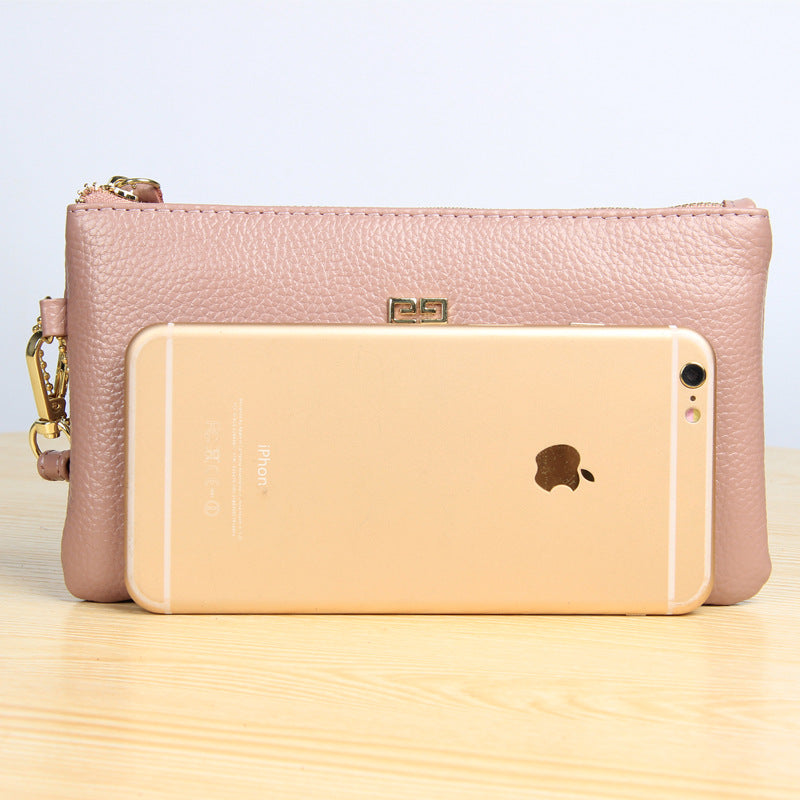 Women's Layer Leather Simple Long Zipper Large Bill Genuine Ladies Wallets