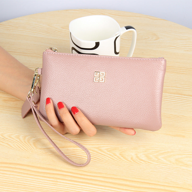 Women's Layer Leather Simple Long Zipper Large Bill Genuine Ladies Wallets