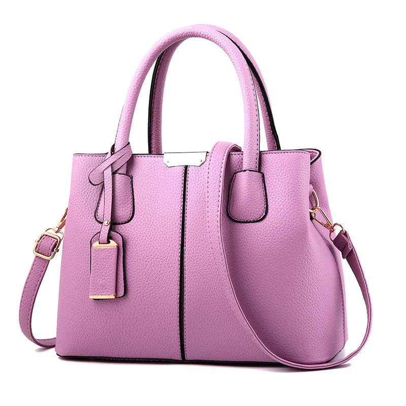 Women's Comfortable Graceful Litchi Pattern Fashion Handbags