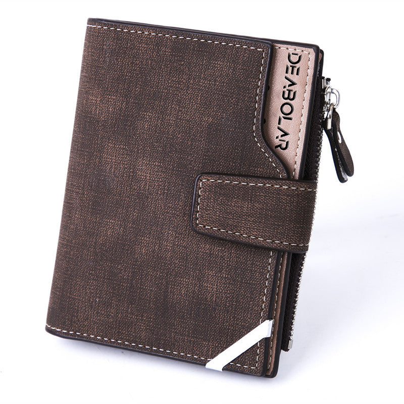 Men's Mid-length Retro Canvas Pattern Male Men's Wallets
