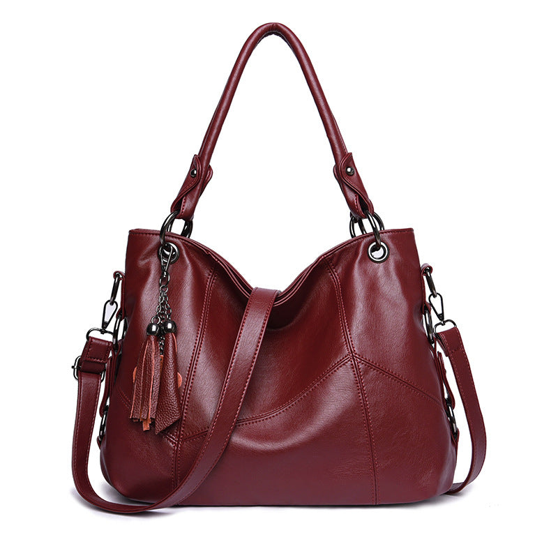 Women's Large Fashion Mom Fan Capacity Soft Shoulder Bags