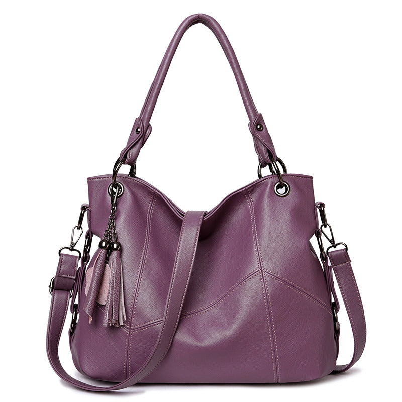 Women's Large Fashion Mom Fan Capacity Soft Shoulder Bags