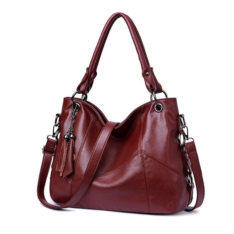 Women's Large Fashion Mom Fan Capacity Soft Shoulder Bags