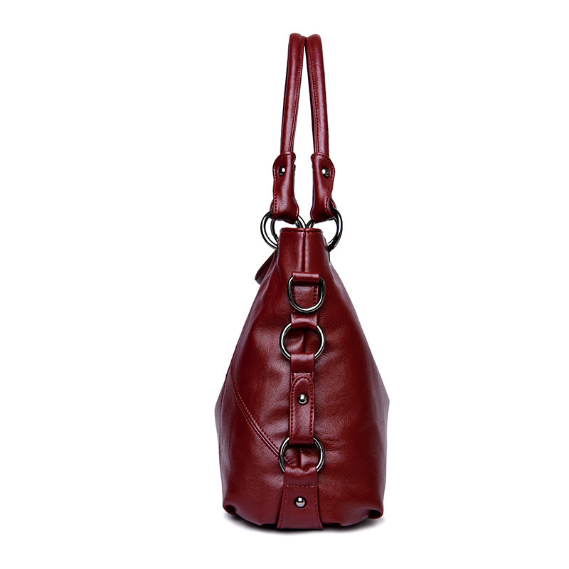 Women's Large Fashion Mom Fan Capacity Soft Shoulder Bags